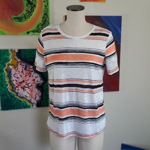 SPLENDID Peach Top with Stripes size M